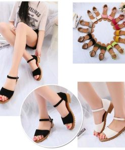 サンダル | 美脚レディース 歩きやすい ローヒール シューズ アンクルストラップ