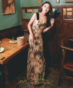 ミニ丈 | ロングワンピース ワンピース ロングワンピ レディース マキシ丈 ワンピ ノースリーブ Aライン 着痩せ 花柄 セクシー おしゃれ きれいめ 40代 30代 50代 夏