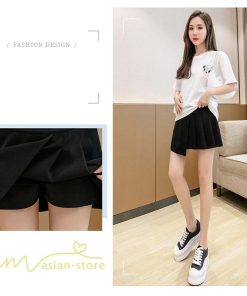 スカート | マタニティ ショート丈 レディース プリーツ 無地 マタニティ夏 サマーカジュアル 産前産後 着痩せ マタニティウェア 通気性 上品