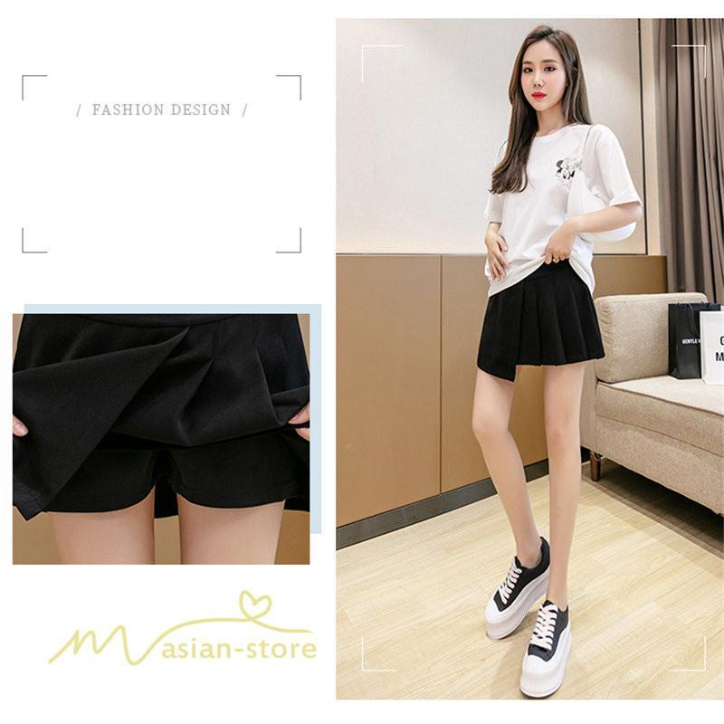 スカート | マタニティ ショート丈 レディース プリーツ 無地 マタニティ夏 サマーカジュアル 産前産後 着痩せ マタニティウェア 通気性 上品