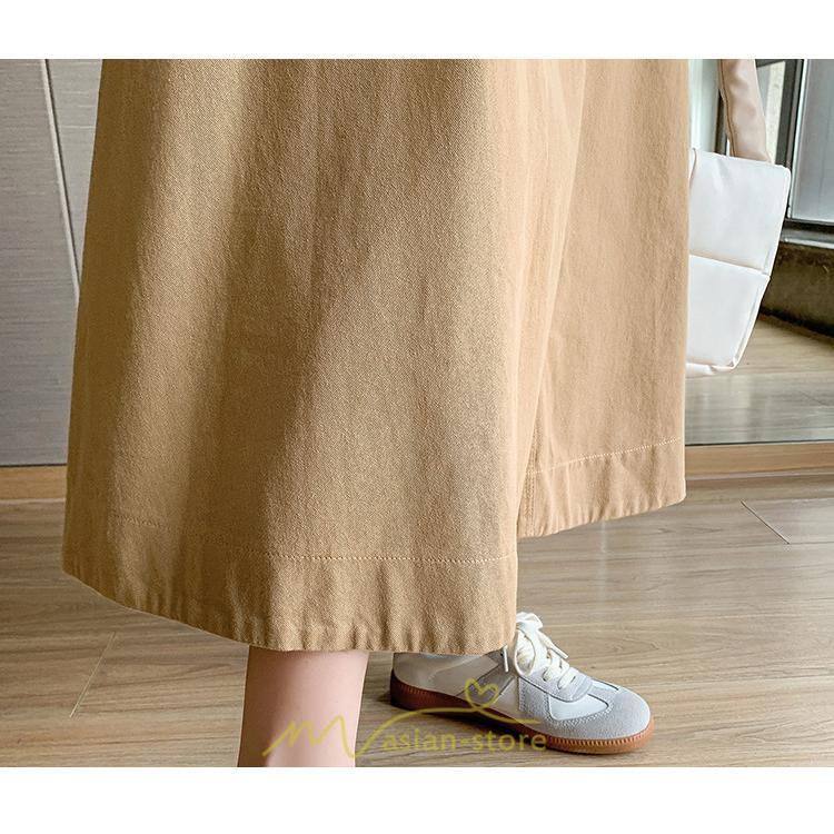 スカート | 綿秋 Aラインロングレディース 秋物 ボトムス 秋服 無地 体型カバー 30代通学通勤 40代50代 大人 おしゃれ感