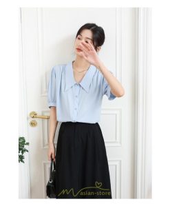 シャツ・ブラウス | ブラウス 半袖 レディース シャツ おしゃれ トップス レトロ オフィス 通勤 夏コーデ シンプル Vネック 上品 華奢見え 20代30代40代 着痩せ エレガント