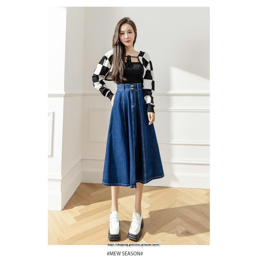 スカート | 送料無料 デニムロング丈 マキシ Aライン ロングゆったり 冬 レディース マキシ おしゃれ 大きいサイズ 着痩せ 激安 可愛い