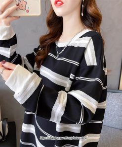 マキシ | ワンピース レディース 秋 秋服 綿コットン ボーダー柄 コットン ワンピース 長袖ボーダー ロングワンピース サイドスリット 20代 40代 30代 50代