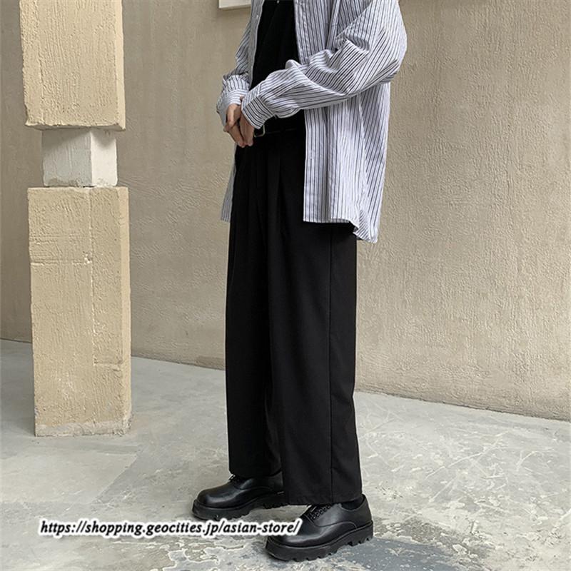 スラックス | パンツ ビジネスパンツ ワイドパンツ 無地 20代 30代 メンズ ゆったり 春 秋 冬 薄手 カジュアル 40代 オフィス フォーマル 50代 大きいサイズ