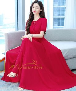 マキシ | リゾートワンピース レディース サマードレス ロング マキシ丈 半袖 ゆったり 体型カバー 20代 30代 40代 50代 無地 お出かけ 通勤通学 着痩せ 夏物 カジュアル