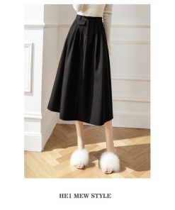 スカート | レディース ロング フレア Aライン 秋冬 ミモレ ハイウエスト 体型カバー キレイめ オシャレ フェミニン 可愛い お出かけ 着痩せ OL 通勤 通学