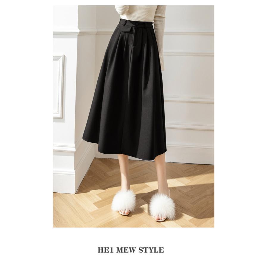 スカート | レディース ロング フレア Aライン 秋冬 ミモレ ハイウエスト 体型カバー キレイめ オシャレ フェミニン 可愛い お出かけ 着痩せ OL 通勤 通学