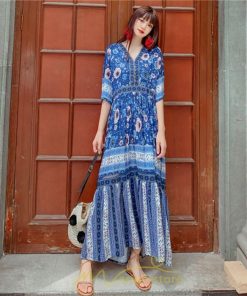 マキシ | ワンピース ロングワンピース エスニックワンピース コットン リゾートワンピース ワンピ 半袖 大人 夏 ゆったり リゾート お出かけ 普段使い きれいめ