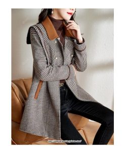 コート・ジャケット | アウター ジャケット テーラード シングル オフィス レディース 秋 20代30代40代50代 ラシャ テーラードジャケット グレンチェック ダブルブレスト