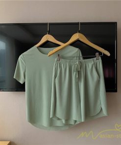 パジャマ ルームウェア | パジャマ レディース 夏 半袖 ルームウェア 涼しい 部屋着 ナイトウェア 寝間着 柔らかく軽い薄手の快適Tシャツパジャマ 薄手パジャマ 部屋着 上下セット