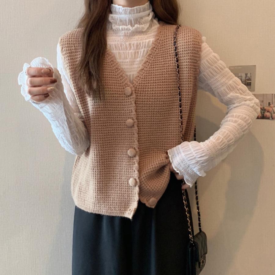 ニット・セーター | ニットベスト Vネック レディース ジレ