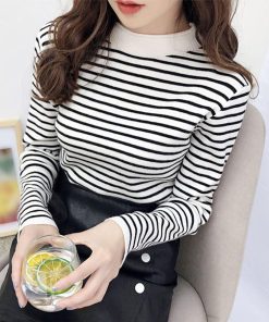 ニット・セーター | ボーダー柄 ニットセーター 長袖 6色