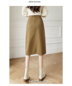 スカート | ミモレ丈ひざ丈レディース 無地 きれいめ 30代 40代 50代 着やせ 上品 通勤 通学 ラシャ 通勤 キレイめ 2022新作 暖か 秋冬