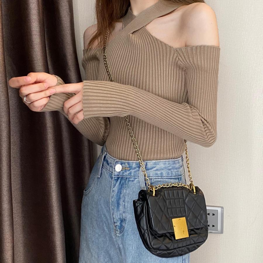 Tシャツ・カットソー | ニットトップス ホルターネック 肩出し