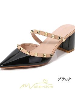 パンプス | サンダル レディース ストラップ ハイヒール 太めヒール 痛くない 6cmヒール 脱げない ブラック 黒 20.5-25cm ベージュ 小さいサイズ　美脚