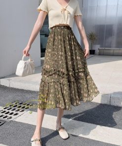 スカート | ロング 秋 花柄 柔らか ボトムス レディース ロングマキシ丈 シンプル 無地 カジュアル 着痩せ コーデ 春 30代 秋20代 40代 50代 夏物 夏