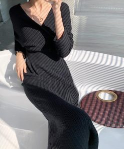 ワンピース | カシュクールニット韓国風