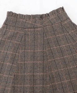ミニスカート | Skirt ボトムス レディース グレンチェックスカート Aライン 秋冬 フレアスカート