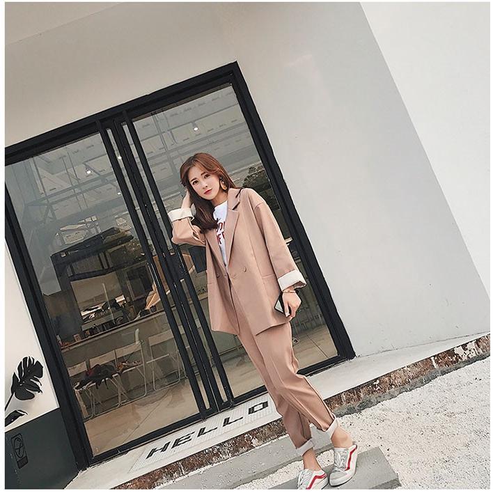 パンツスーツ | レディース 秋 春 テーラードジャケット カジュアルスーツ 30代40代 ゆったり 制服 OL フォーマル 事務服 オフィス