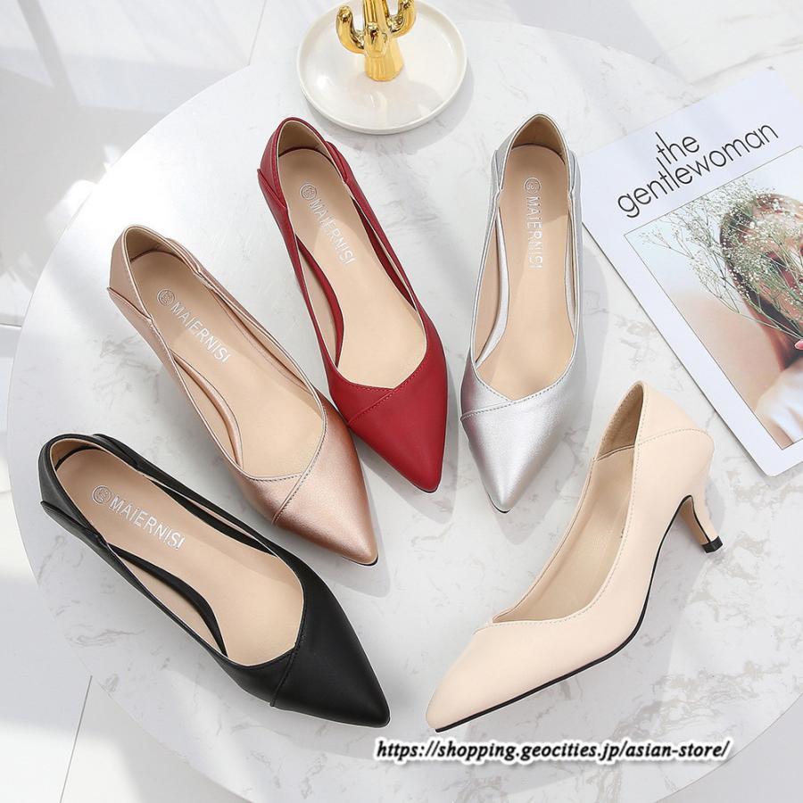 パンプス | スリッポン ポインテッドトゥ ピンヒール 28cm 大きいサイズ サボサンダル ローカット サボ レディースシューズ 靴 上品 革靴 無地 大人 レザー調