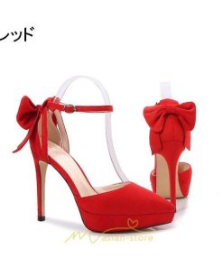 パンプス | ハイヒール レディース 靴 美脚 大きいサイズ スエード表面 パーティ 履きやすい 歩きやすい 痛くない アウトドア ストラップ付き おしゃれ 動きやすい