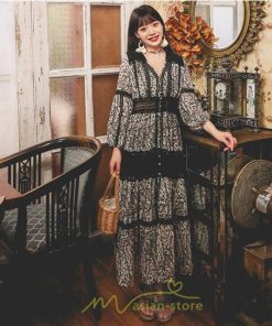 マキシ | マキシワンピース レディース ロングワンピース 大人 黒 Vネック 着痩せ フランス風 上品 高品質 きれいめ シフォン レース 人気 パーティー 二次会 夏秋新作