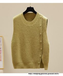 ベスト | ニットレディース トップス Uネック タンクトップ ノースリーブ 袖なし インナー ニット 女ニット セーター 20代30代 レイヤード風 重ね着風