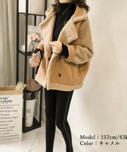 ジャケット・ブルゾン | 切替ムートンジャケット 韓国風 冬物