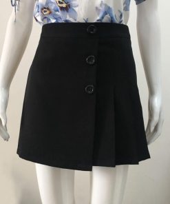 ひざ丈スカート | プリーツスカート インナーパンツ付き サイドプリーツスカート ファスナー付き レディース ミニスカート 春夏 ショート丈