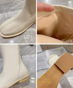 ロングブーツ | レディース ロング丈 太ヒール スクエアトゥ トレンド PU 黒 シンプル コスプレ 美脚 おしゃれ 歩きやすい 履きやすい 滑にくい かわいい