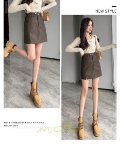 スカート | ミニレディース レザー Aライン タイト フェイクレザー 美シルエット シンプル ショート丈 着回し 通勤 お出かけ カジュアル