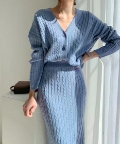 セットアップ | ケーブルニットセットアップレディース秋冬