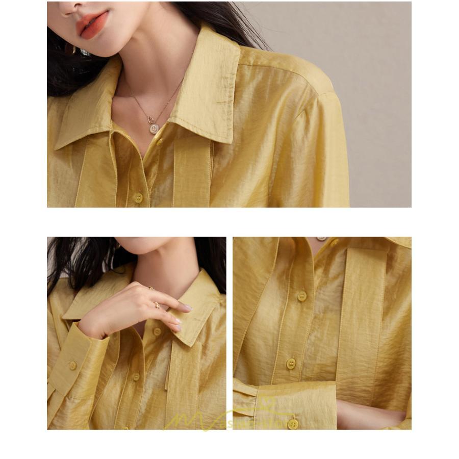 シャツ・ブラウス | シフォンブラウス 長袖 レディース シフォン ブラウス フォーマル カジュアル リボン 着痩せ 通勤 通学 オシャレ 可愛い 秋服 上品 キレイめ 2022 ナチュラル