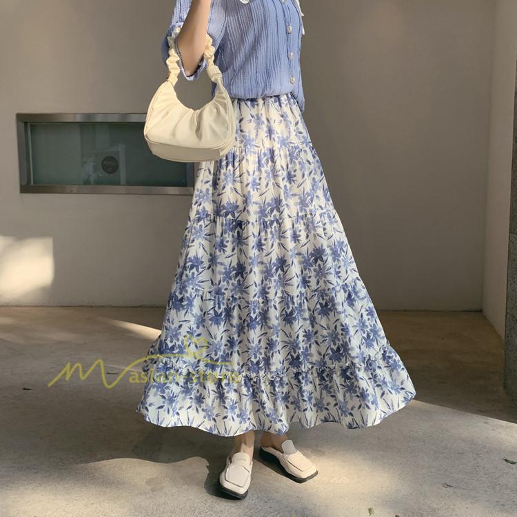 スカート | レディース シフォン フレア マキシ ロングウエストゴム マキシゆったり 普通着 お出かけ お呼ばれ カジュアル 通勤通学 リゾート