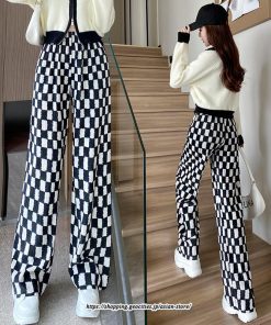 チノ・テーパード・ジョガー・スキニーパン | パンツ レディース ボトムス パンツ チェック柄 お洒落 秋冬 ママ 20代 30代 40代 デート お出かけ 普段使い ガーリー トレンド 韓国 レトロ 可愛い カジュアル