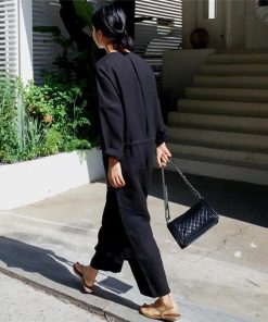 オーバーオール サロペット | オールインワン レディース 初秋 サロペット 着痩せ 9分丈パンツ 20代 30代 Vネック 無地 春 夏 秋 フリーサイズ 50代 シンプル 40代 長袖 リネン混 きれいめ