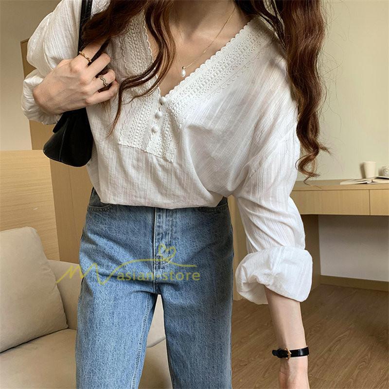シャツ・ブラウス | カットソー 長袖 Tシャツ レディース おしゃれ 韓国ファッション トップス 上品 30代 40代 カジュアル 春夏 エレガント お出かけ ブラウス 着痩せ 上品 通勤通学