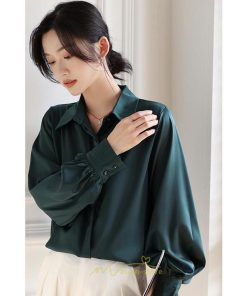 シャツ・ブラウス | ブラウス シャツ レディース 40代 上品 ブラウス きれいめ 通勤 OL ビジネス ゆったり 緑 グリーン 50代 エレガント 20代 お出かけ 30代 外出 着痩せ