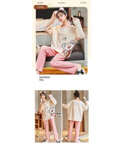 パジャマ　ルームウェア | ルームウェア パジャマ レディース 長袖 春秋 長袖 長ズボン 上下セット セットアップ 寝巻き 部屋着 ナイトウェア ズボン Tシャツ かわいい ボトムス 柔らかい