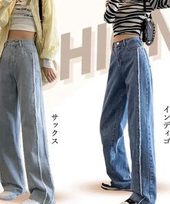 デニム | ワイドパンツ ハイウエスト 脚長