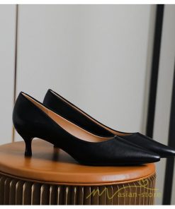 パンプス | 20.5cm~26.5cmミドルヒール ポインテッドトゥ 走れる ヒール レディース 結婚式 通勤 二次会 小さいサイズ 大きいサイズ 仕事 面接 30代