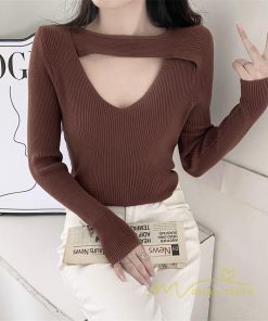 ｔシャツ・カットソー | リブカットソー レディース 秋 秋服 トップス 長袖 ロングスリーブ リブ カットソー 綿混 秋コーデ インナー タイト 伸縮性 ニットソー ショート丈 スリム