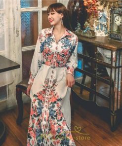 マキシ | ワンピース 長袖 きれいめ 春 ロング 大人 ロング丈 リラックス レディース ルームウェア 上品 旅行 体型カバー リゾート フランス風 着痩せ