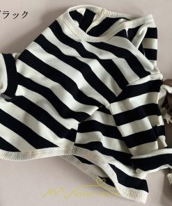 衣装 服 | 子供服 長袖Tシャツ キッズ 男の子 女の子 ロンT トップス 長袖 コットン 春 秋 カジュアル ボーダー柄 ナチュラル 可愛い 男女兼用