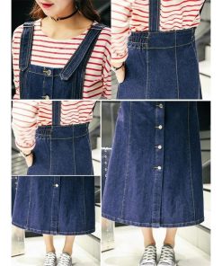 スカート | ワンピース ジャンパーサロペット ロングワンピース ミモレ丈 Aラインワンピース デニム20代30代40代 デニムサロペット デニムワンピース