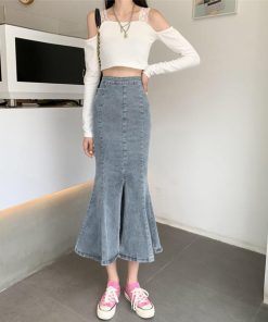 ロングスカート | デニムマーメイドスカート大人セクシー