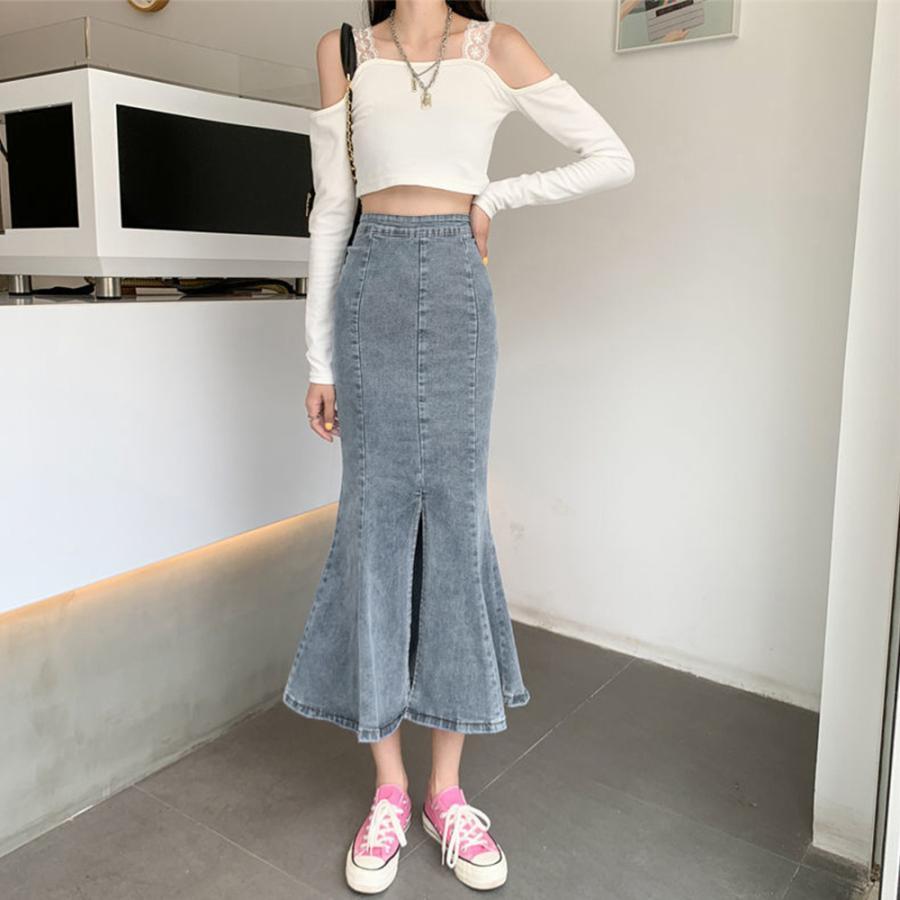 ロングスカート | デニムマーメイドスカート大人セクシー