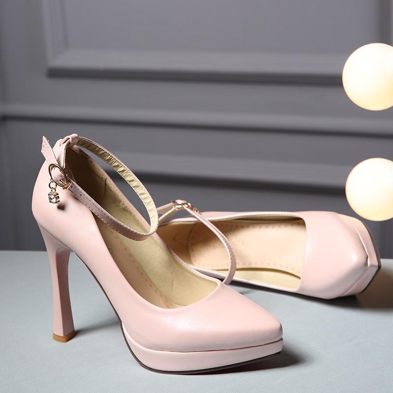 パンプス | ハイヒール シューズ ポインテッドトゥ ヒール 大きいサイズ レディース 走れる 細ヒール アンクルストラップ 宴会 歩きやすい ストラップ