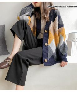 カーディガン | ニットレディース アウター ニットアウター 羽織り フロントボタン ボリューム感 大きめ ゆったり 20代30代 ミドル ゆるシルエット